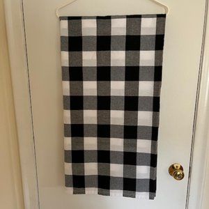 Buffalo Check Tablecloth, Black & White, Rectangular